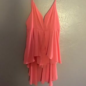 Peach romper xl